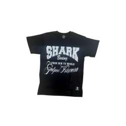 Camiseta Shark golpea primero (negra/blanca)