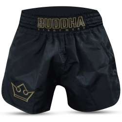 Short muay thai Buddha old school black