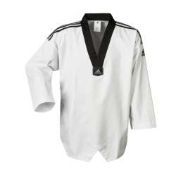 Dobok de taekwondo Adidas Adi-Club II ( rayas negras) 1