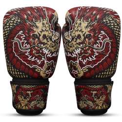 Guantes kick boxing Buddha fantasy dragon (rojos) 2
