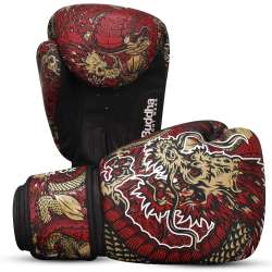 Guantes kick boxing Buddha fantasy dragon (rojos) 5