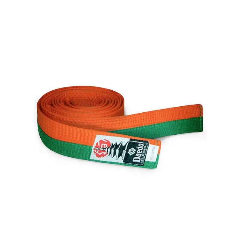 Cinturón taekwondo Daedo (naranja/verde)
