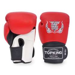 Guantes boxeo Top King super air (rojo/blanco/negro)