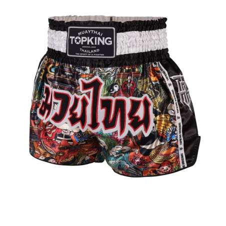 Shorts muay thai TopKing 226 (negro)