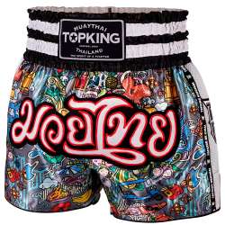 Top King muay thai pantalones 223 (blanco)