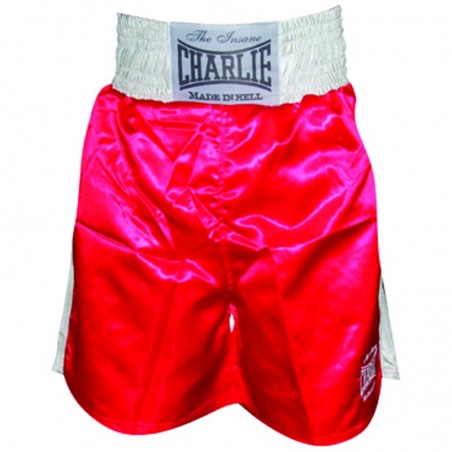 Pantalones de boxeo Charlie liso rojo