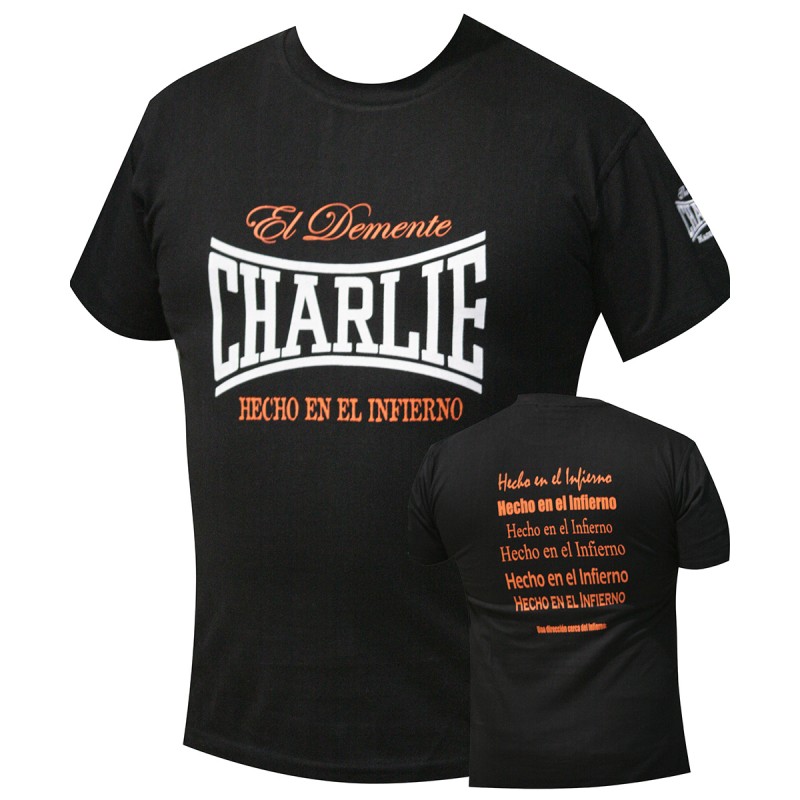Camiseta Charlie boxeo made in hell negra